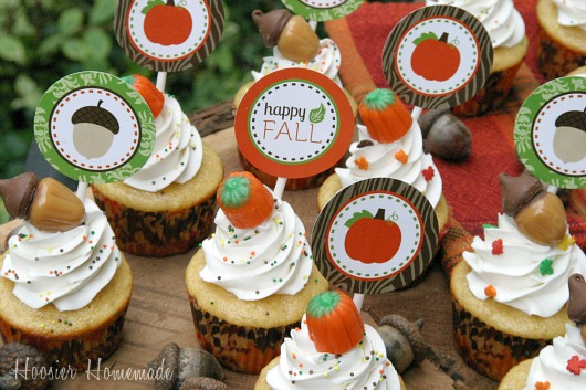 Fall Cupcake Toppers