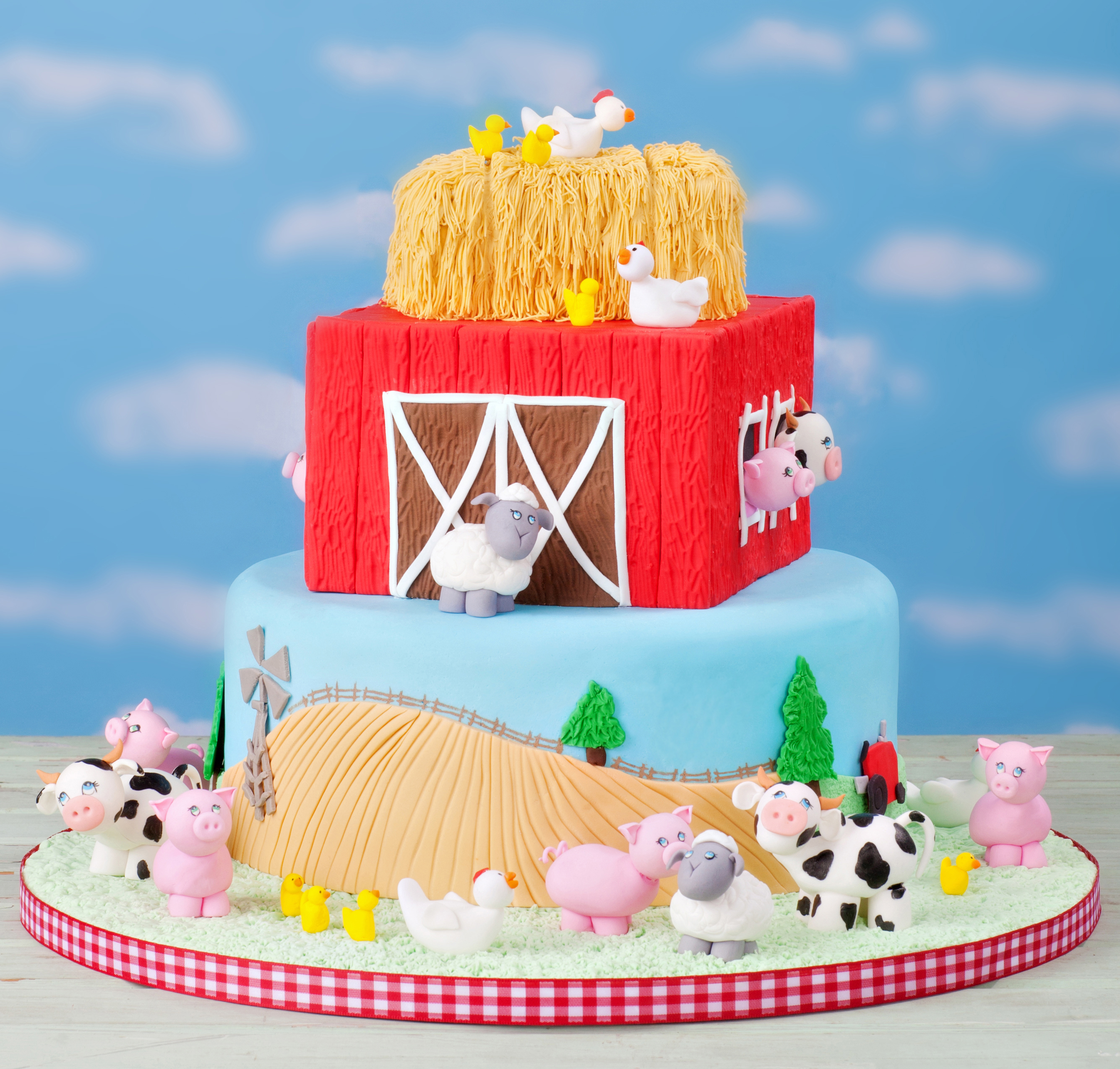 Farm Animals Birthday Cake