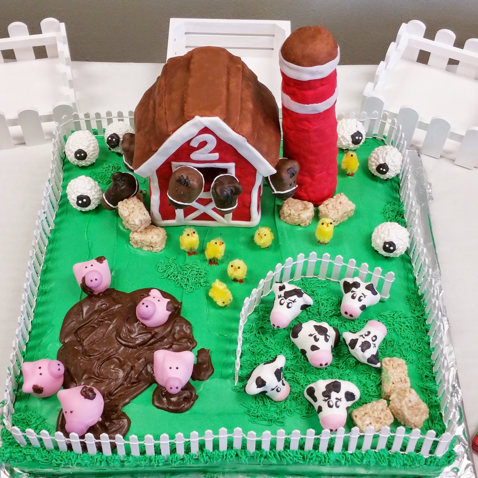 Farm Birthday Party Cake