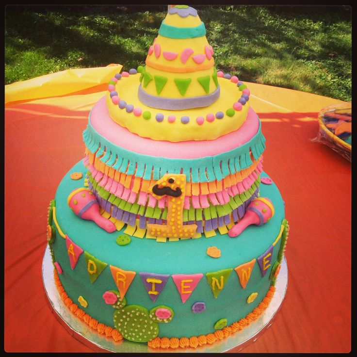 Fiesta Themed Birthday Cake