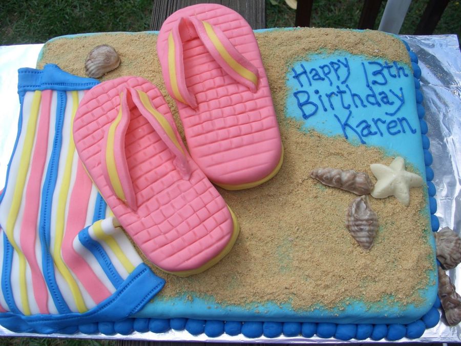 Flip Flop Birthday Cake