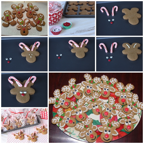 Gingerbread Men Reindeer Cookies