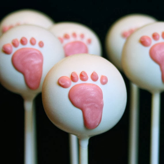 Girl Baby Shower Cake Pops Centerpiece