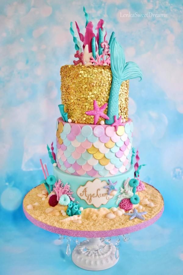 Girls Mermaid Birthday Cake