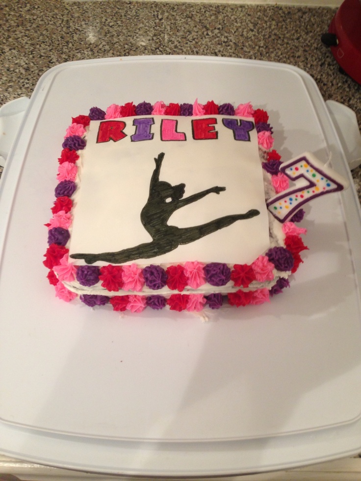 Gymnastics Birthday Cake