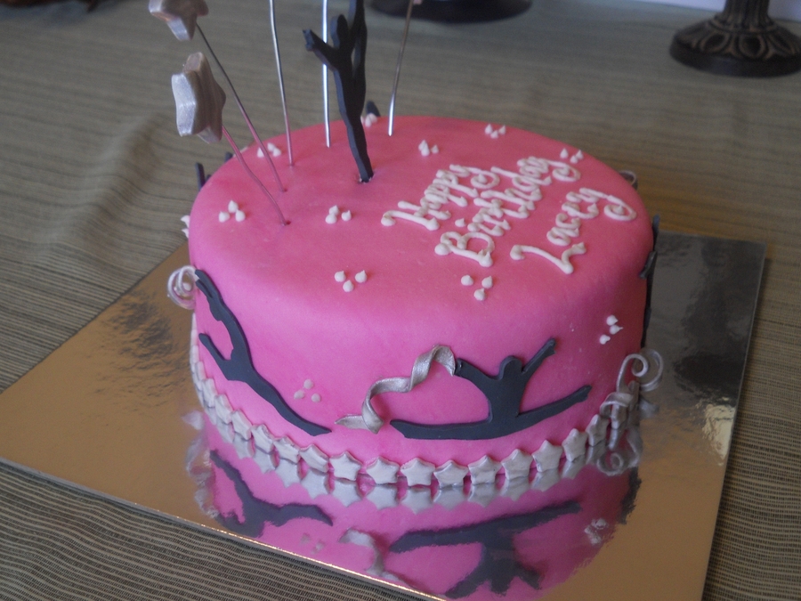 Gymnastics Themed Birthday Cake