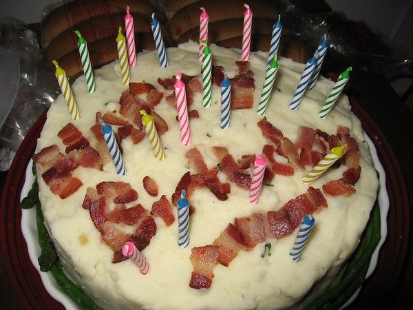 Happy Birthday Bacon Cake