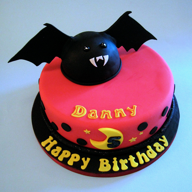 Happy Birthday Bat Cake