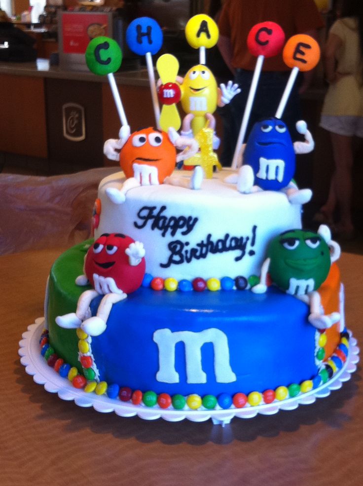 Happy Birthday Cake M and M