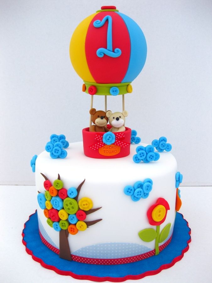 Hot Air Balloon Birthday Cake