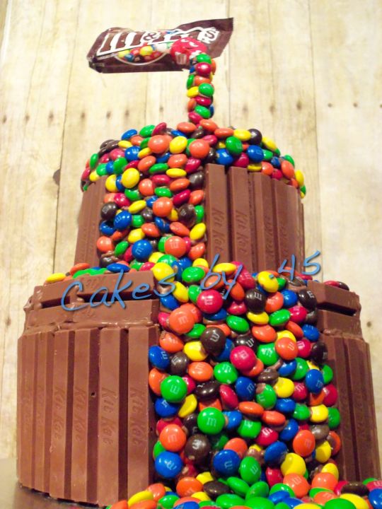 M and M Birthday Cake