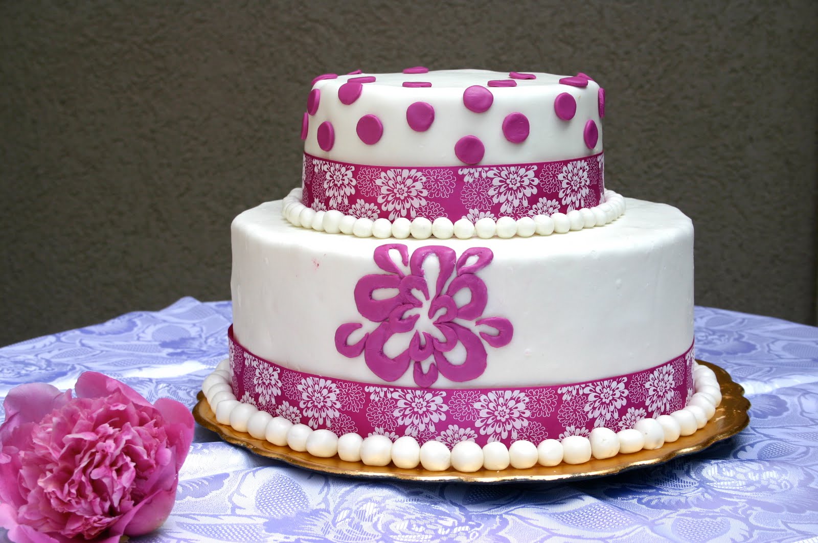 Magenta Wedding Cake