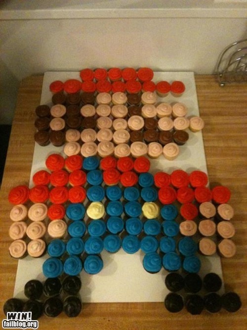 Mario Cupcake Cake