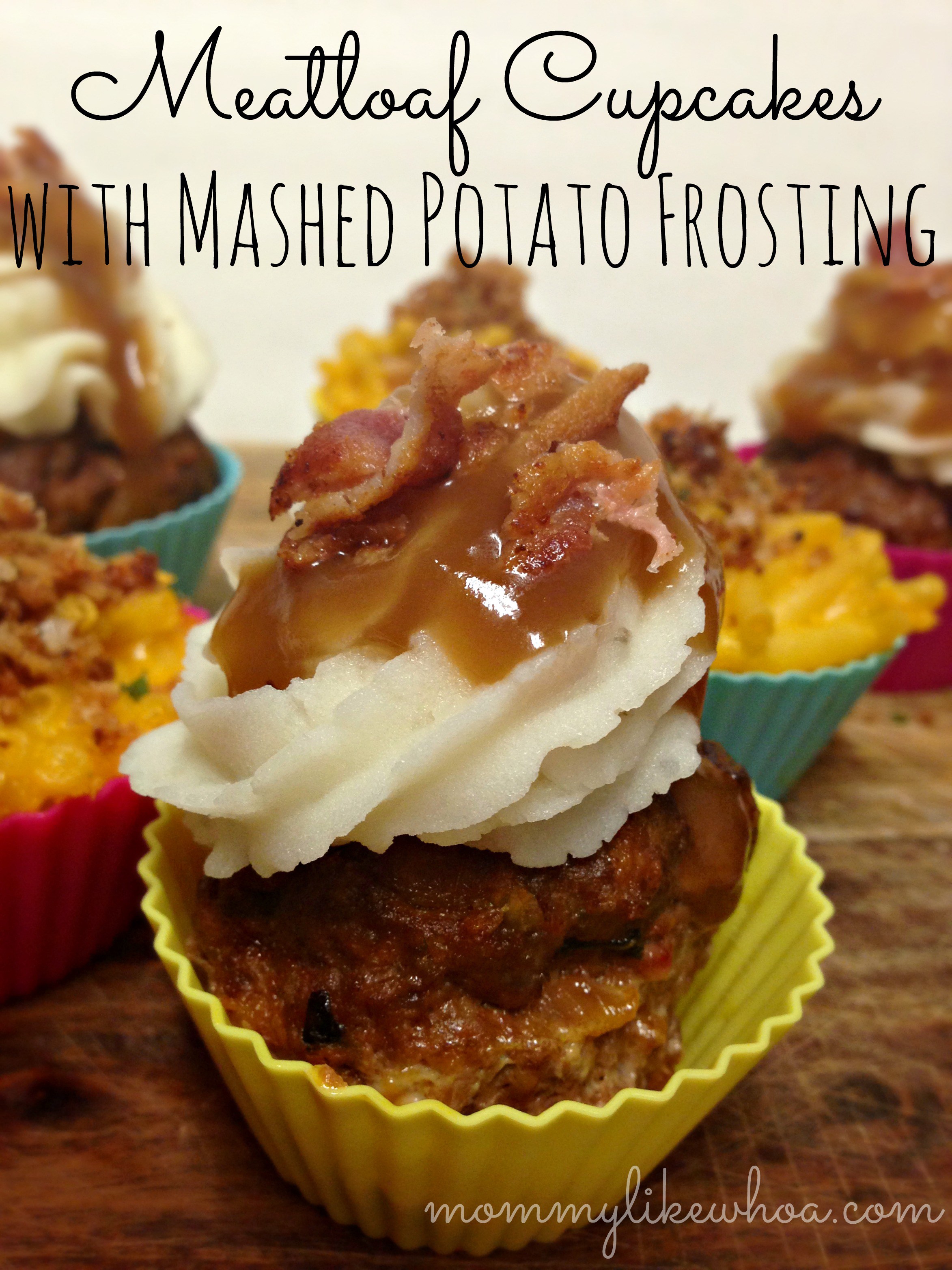 Meatloaf Cupcakes with Mashed Potato Frosting