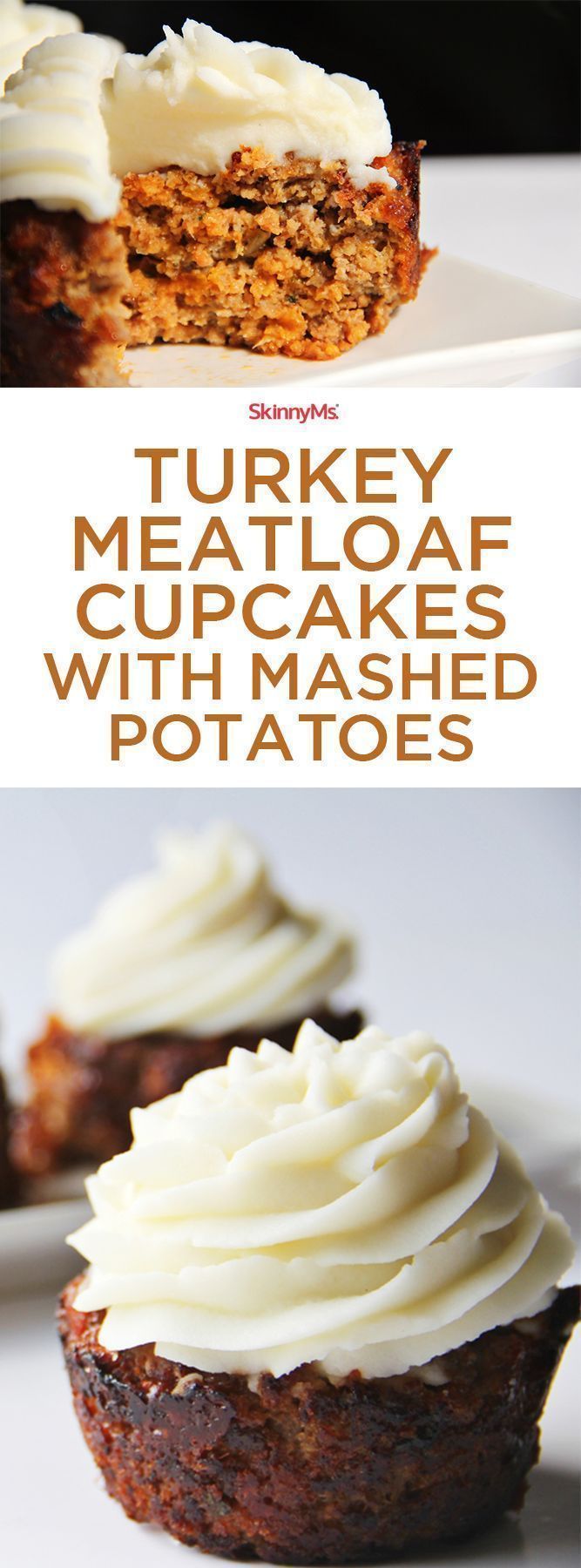 Meatloaf Cupcakes with Mashed Potatoes