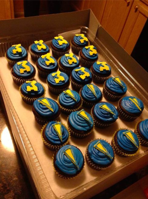 Michigan Wolverine Cupcakes