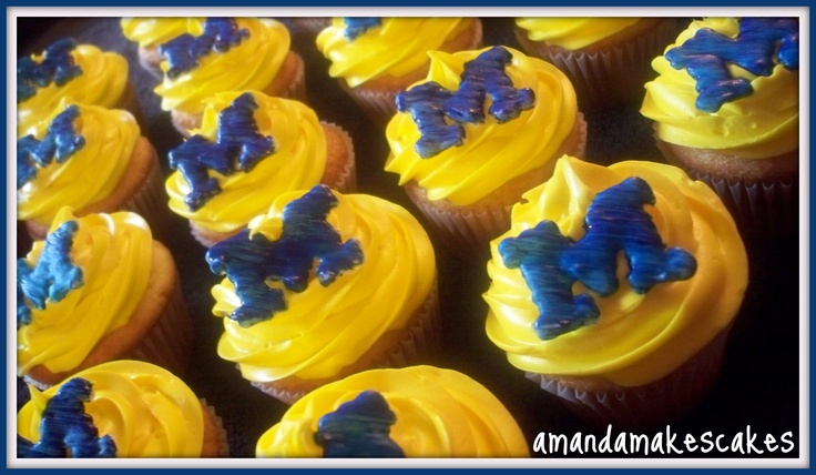 Michigan Wolverine Cupcakes