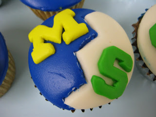 Michigan Wolverine Cupcakes