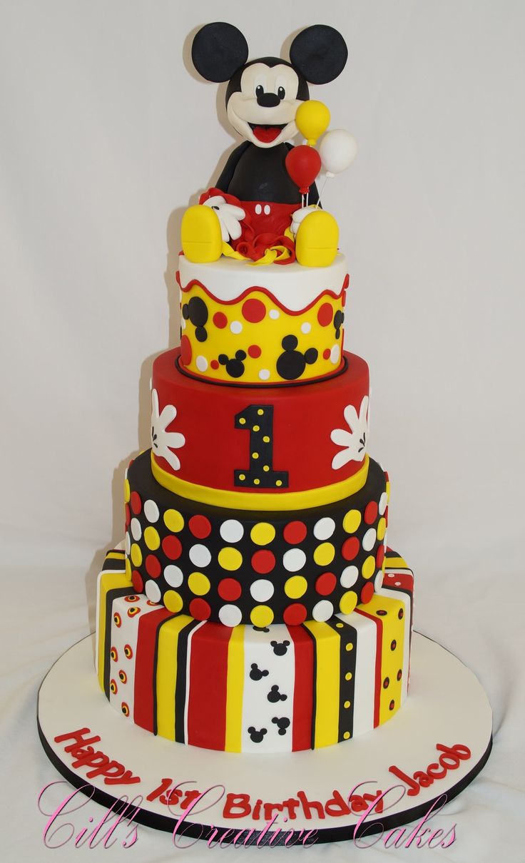 Mickey Mouse 1st Birthday Cake