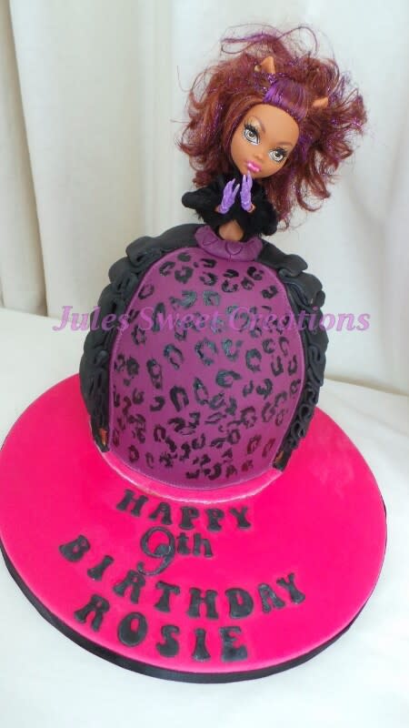 Monster High Doll Clawdeen Cake