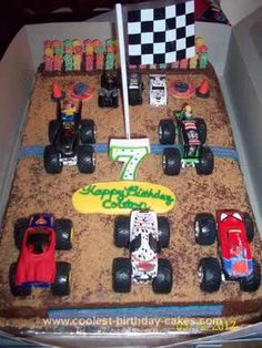 Monster Truck Birthday Cake