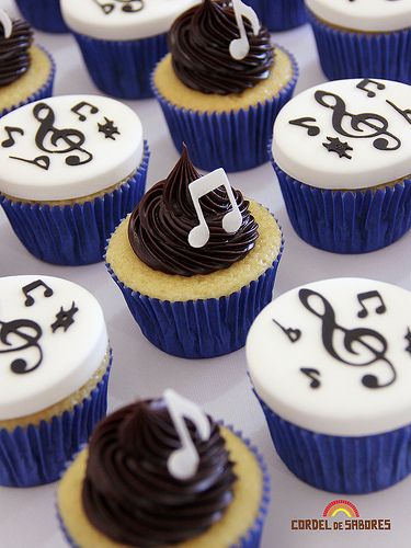 Music Birthday Cupcakes