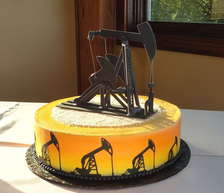 Oil Pump Jack Cake Topper