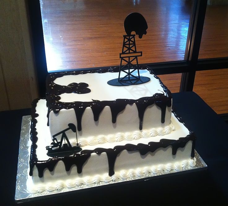 Oil Rig Birthday Cake