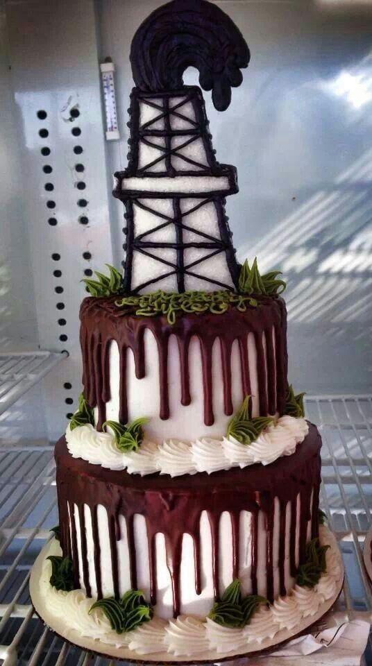 Oil Rig Birthday Cake