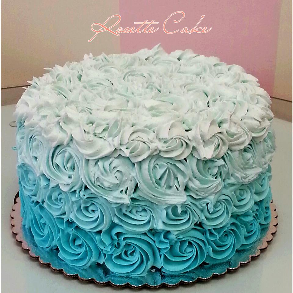 9 Photos of Teal Rosette Sheet Cakes