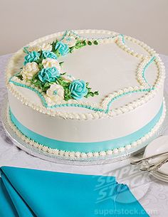 One Layer Round Wedding Cakes