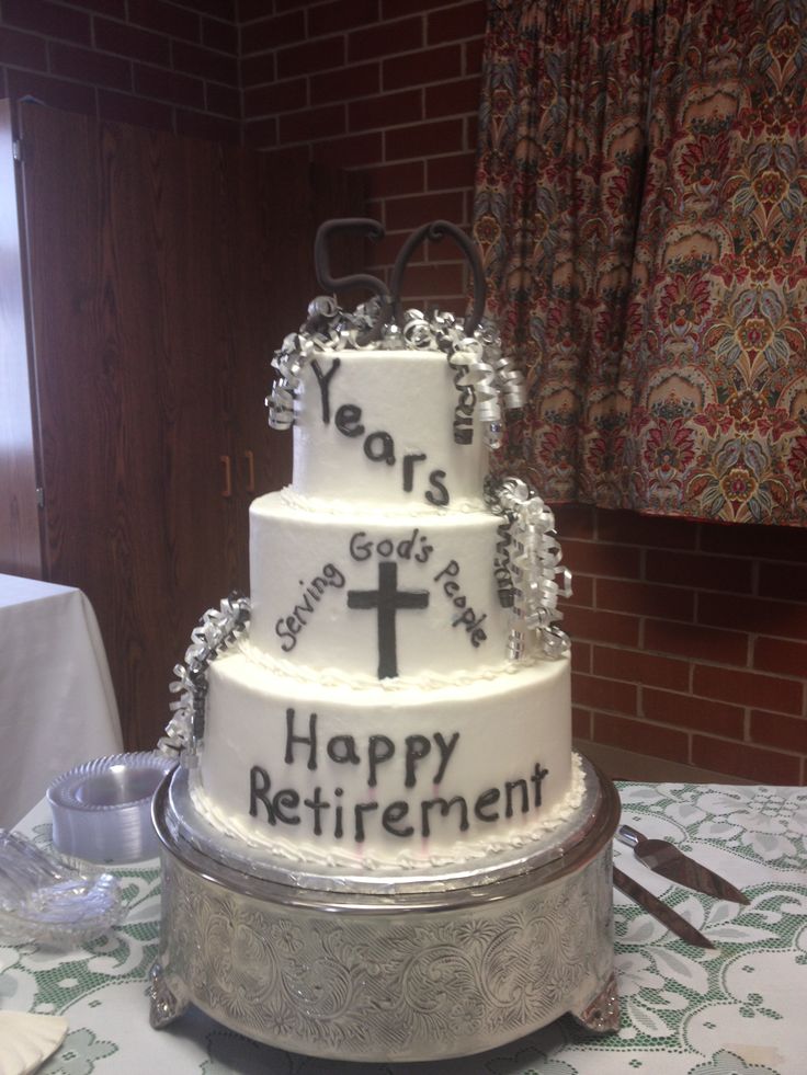 Pastor Retirement Cake