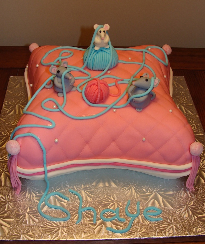 Pillow Fondant Birthday Cake