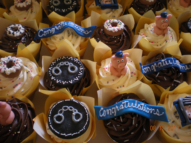 Police Officer Retirement Cupcakes