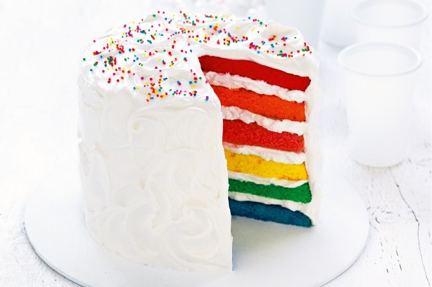 Rainbow Layered Cake