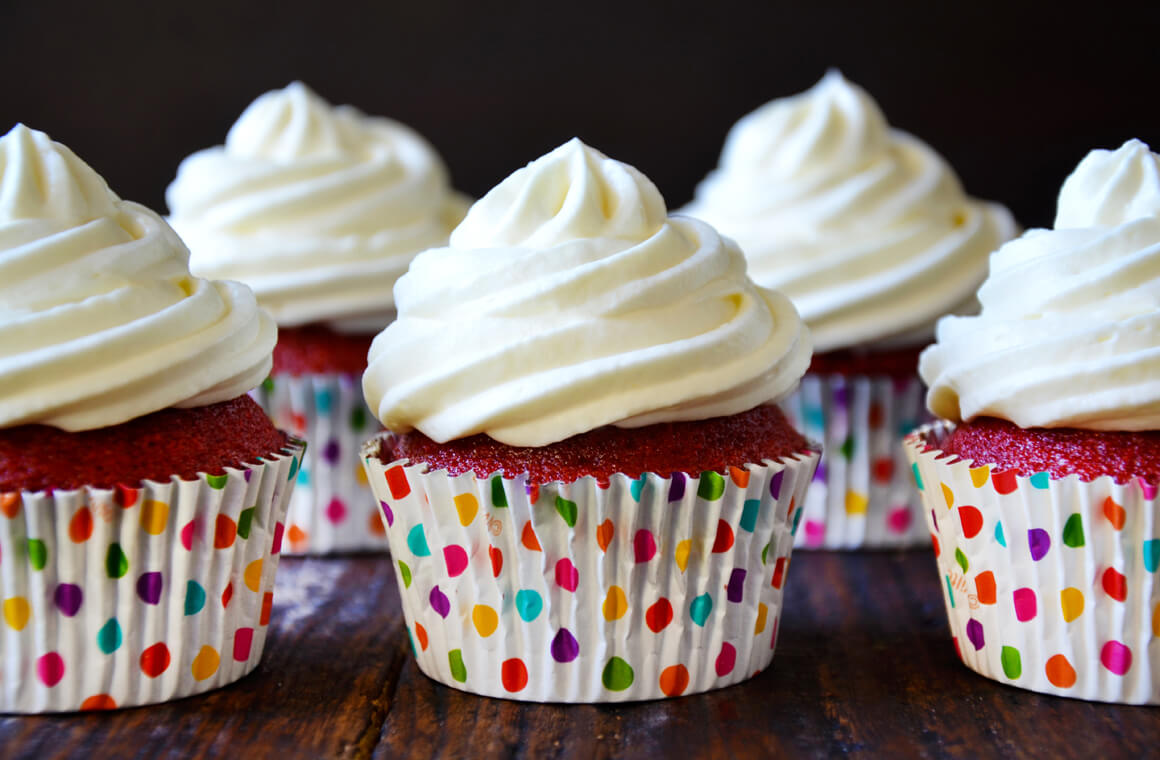 Red Velvet Cupcakes with Cream Cheese Frosting