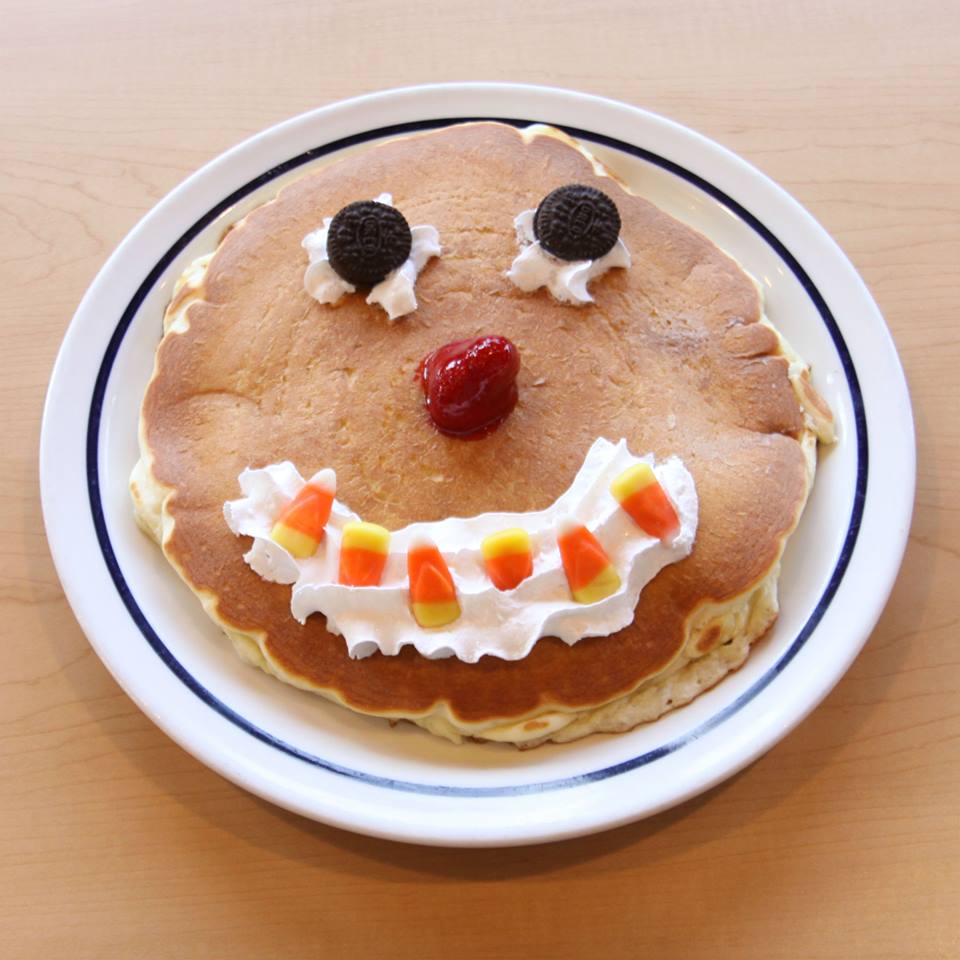 Scary Face Pancakes at Ihop