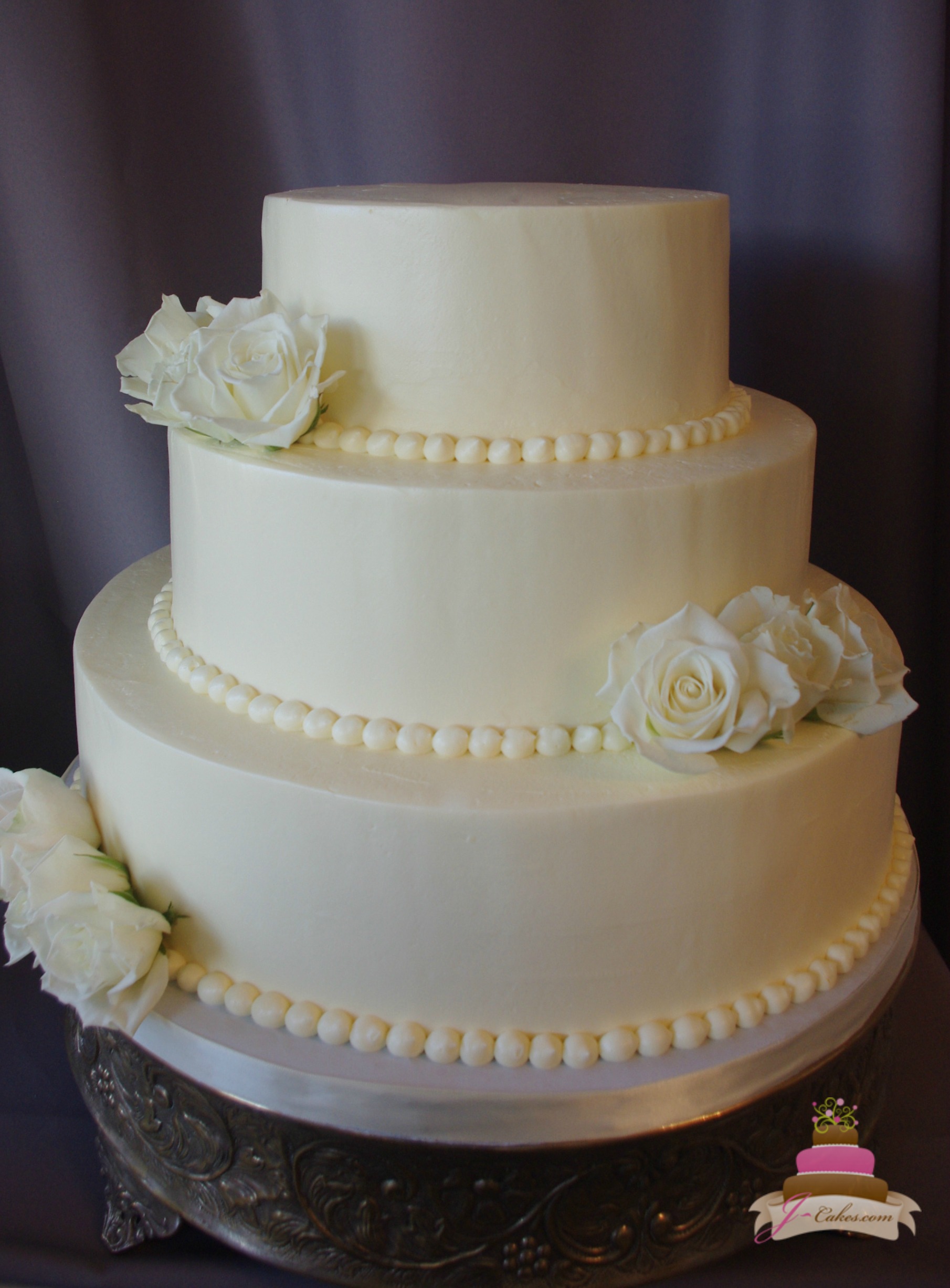 Simple Buttercream Wedding Cake