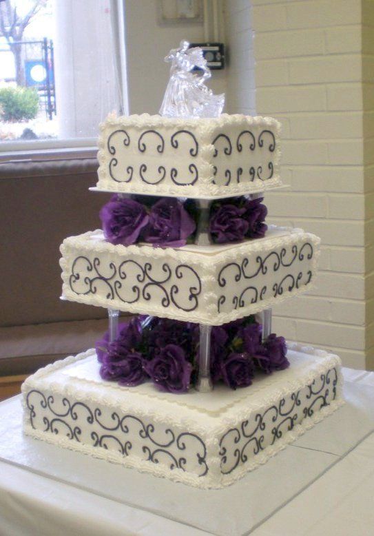 Square Tier Wedding Cake