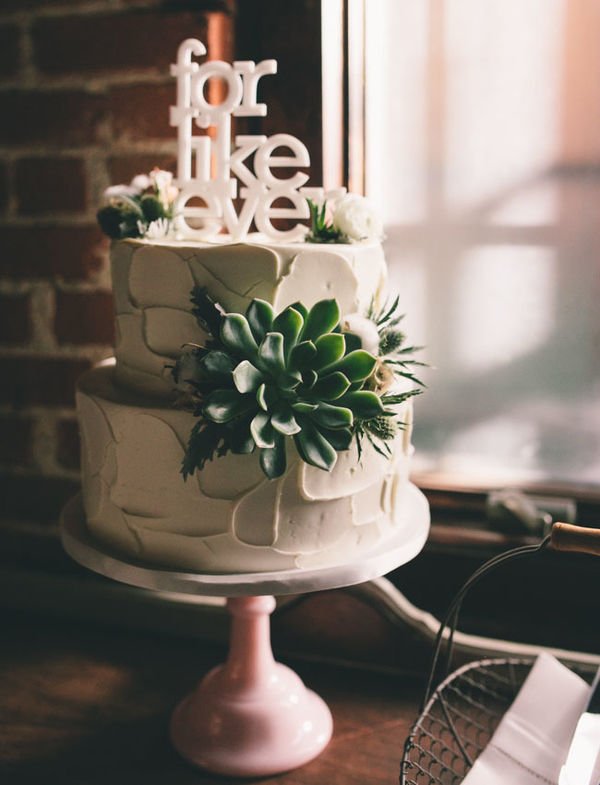 Succulent Wedding Cake Toppers