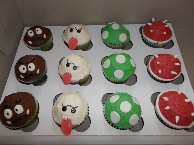 Super Mario Birthday Cupcakes