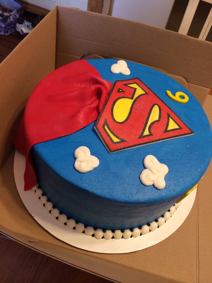 Superman Birthday Cake