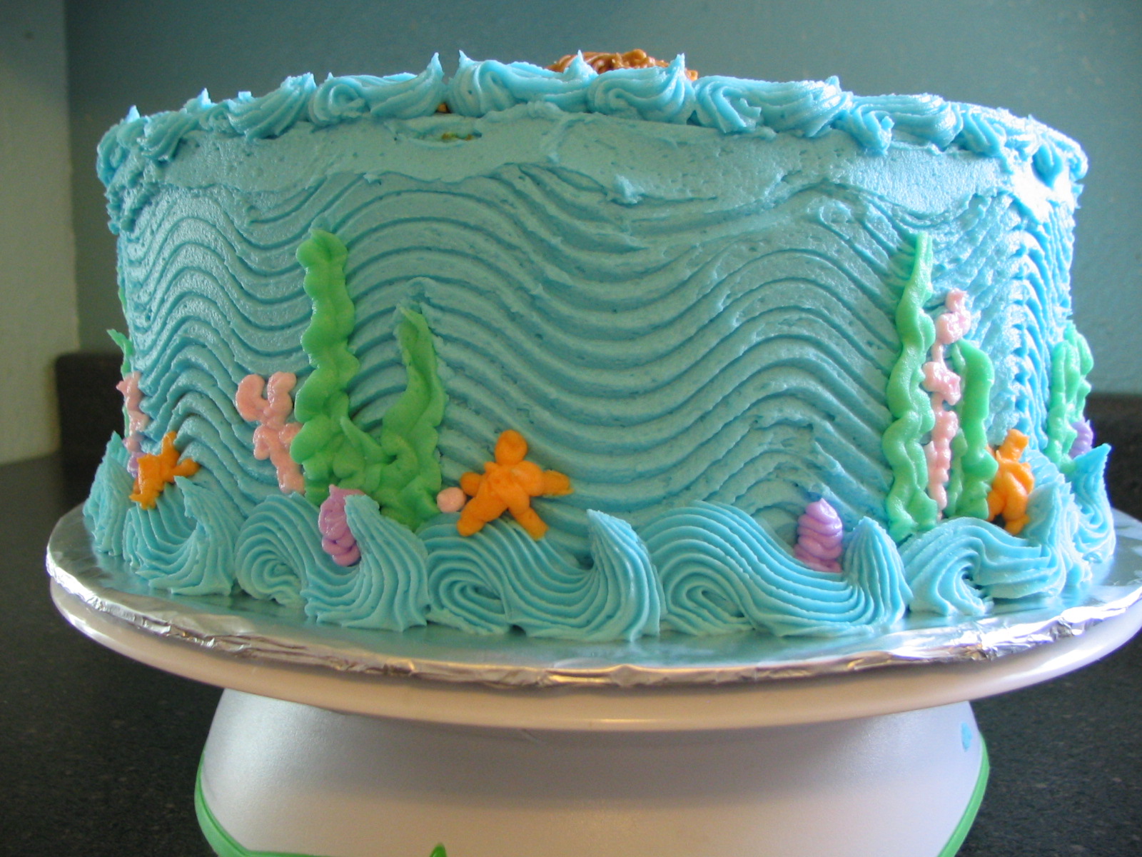 Teal Mermaid Birthday Cake