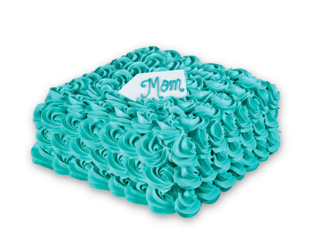 Teal Rosette Cake Baskin-Robbins