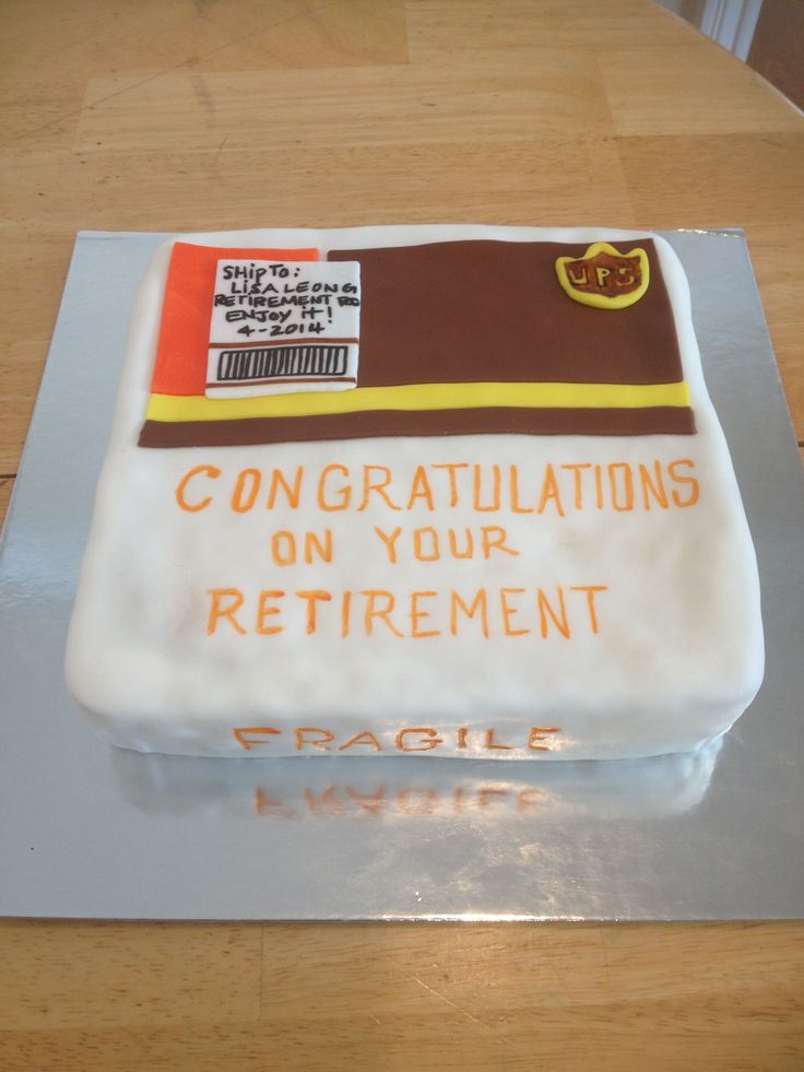 UPS Retirement Cake