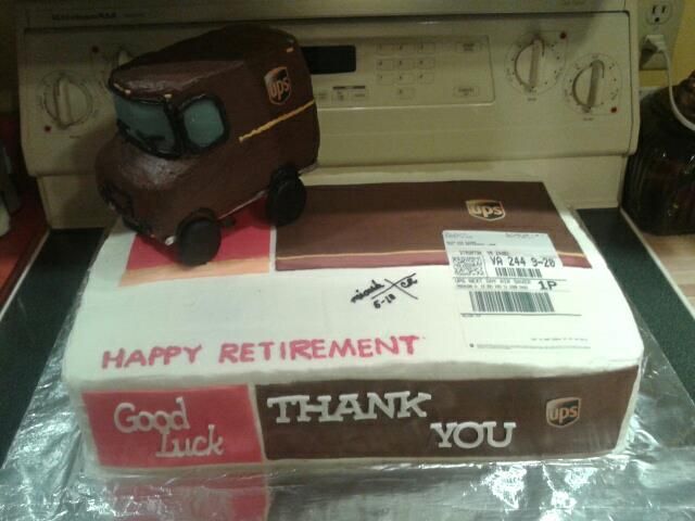 UPS Retirement Party Cake