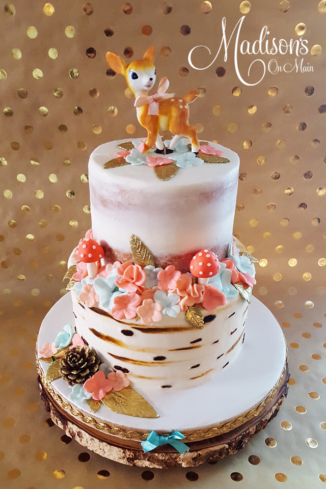 Woodland Themed Birthday Cake