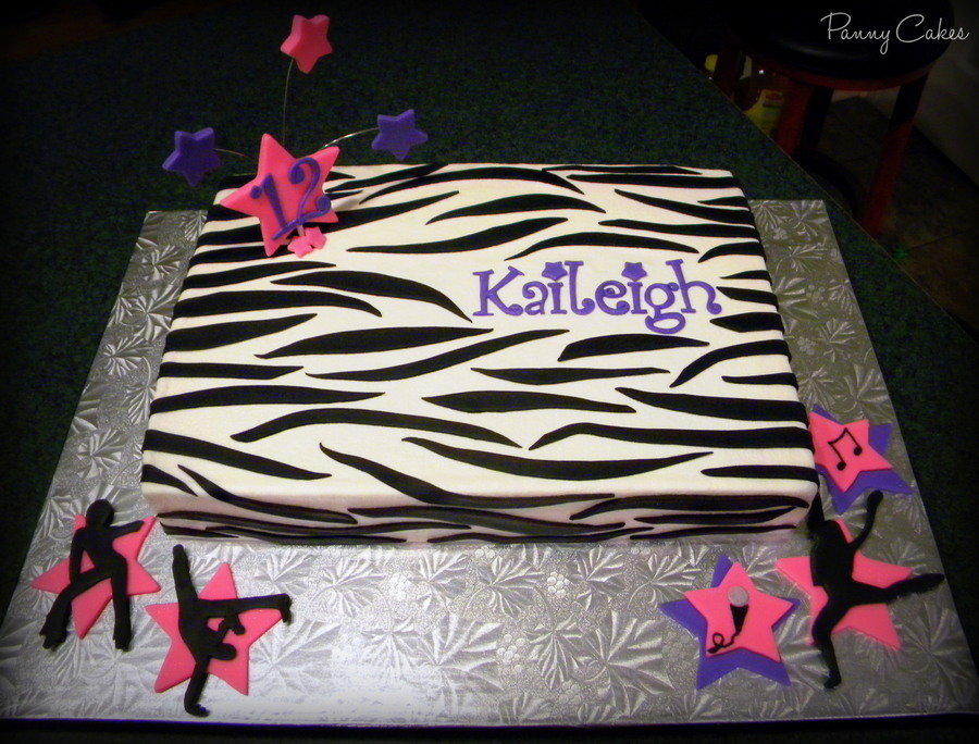 Zebra Print Sheet Cake