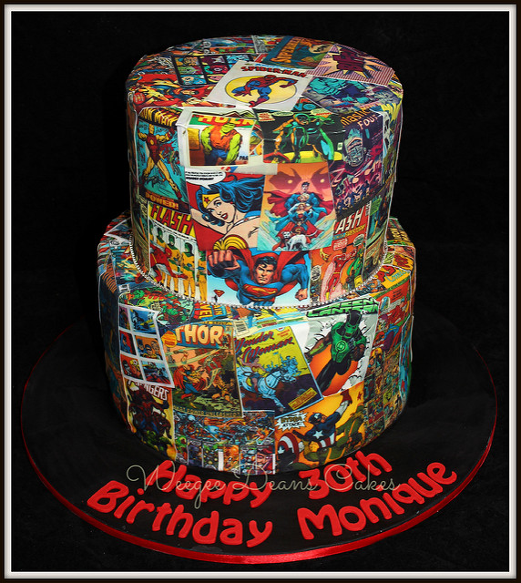 2 Tier Superhero Cake