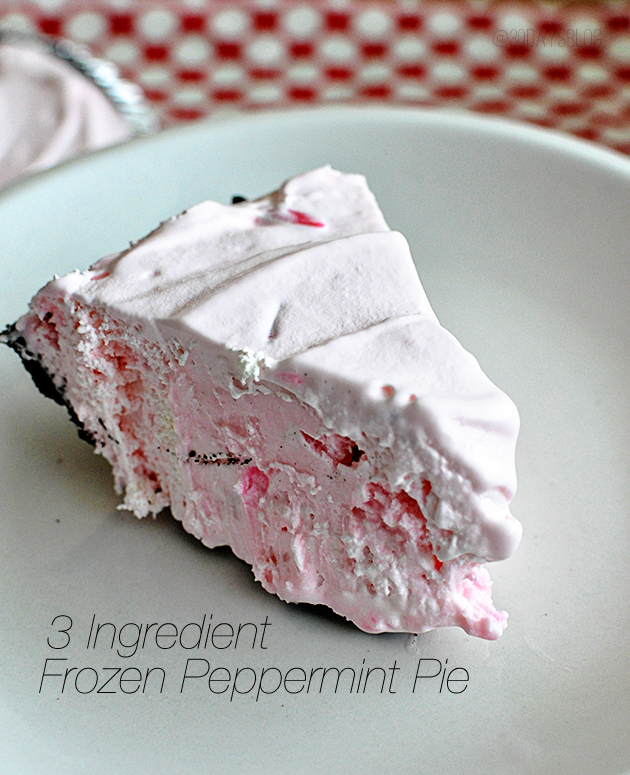 3-Ingredient Frozen Peppermint Pie